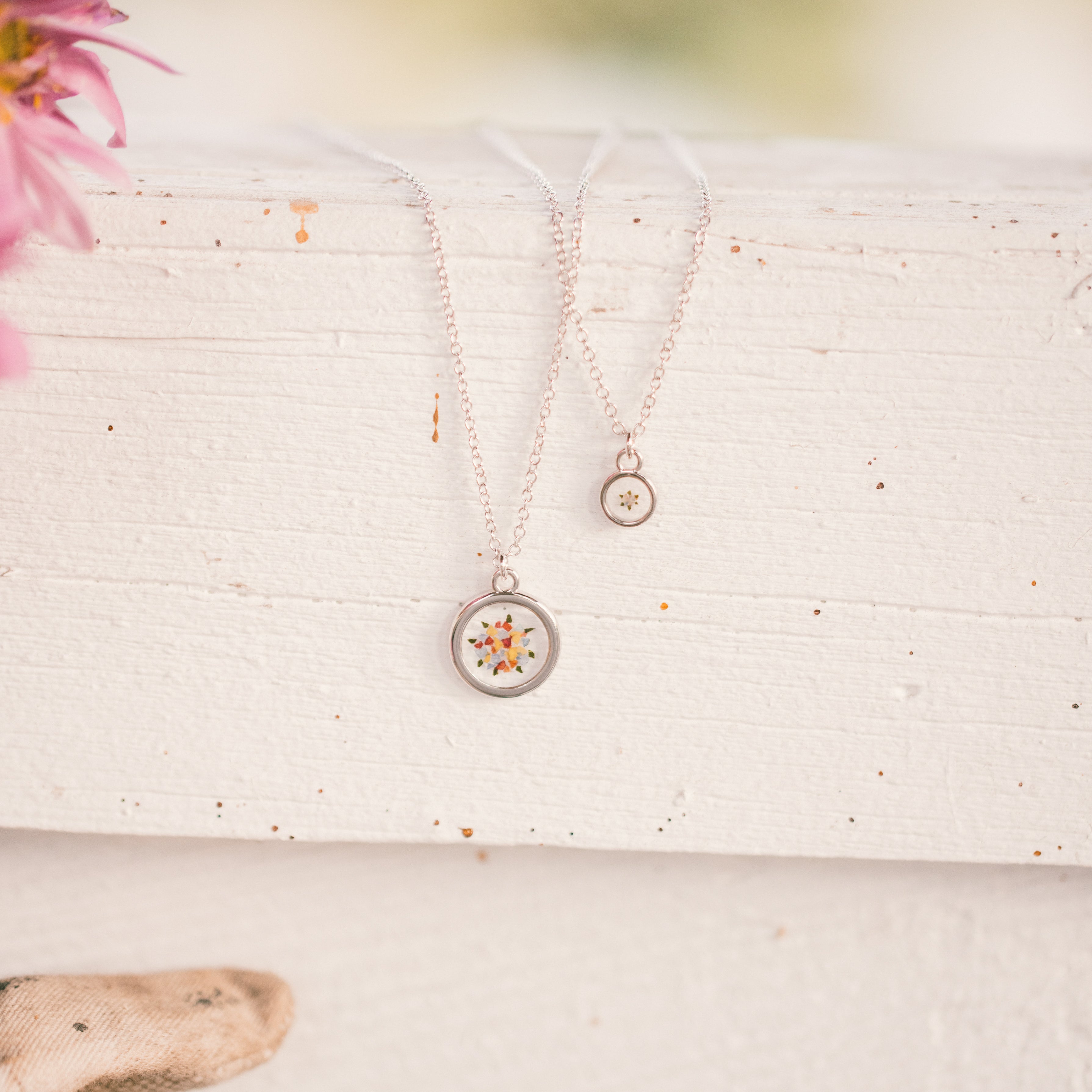 Pressed Floral Necklace - Pressed Floral Wedding Bouquet Preservation